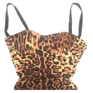 Dolce & Gabbana Zip-Up Silk Bustier/Corset Top